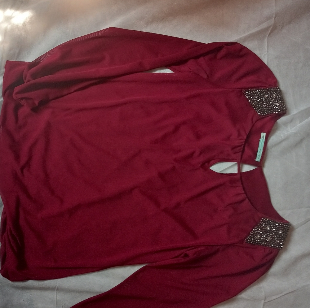 Maurices beaded shoulder top